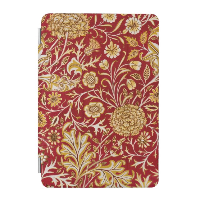 William Morris Cherwell Floral Pattern Red iPad Mini Cover (Front)
