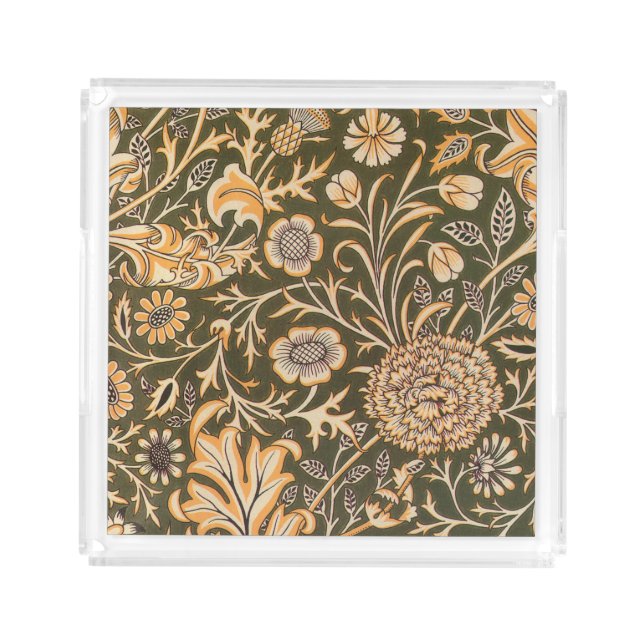 William Morris Cherwell Wallpaper Pattern Acrylic Tray (Front)