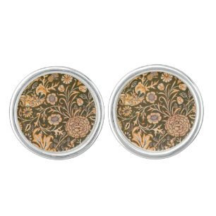 William Morris Cherwell Wallpaper Pattern Cufflinks