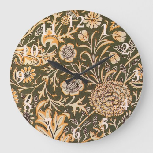 William Morris Cherwell Wallpaper Pattern Large Clock
