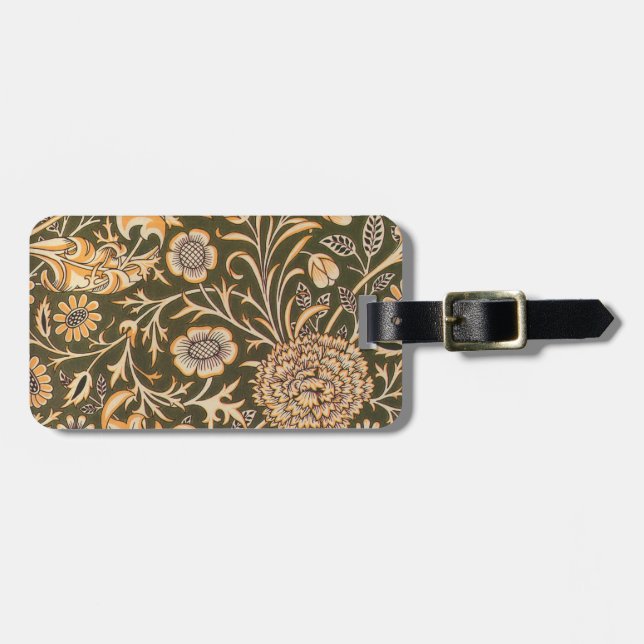 William Morris Cherwell Wallpaper Pattern Luggage Tag (Front Horizontal)