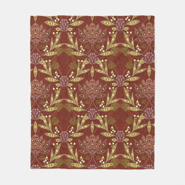William Morris Christmas  Fleece Blanket (Front)