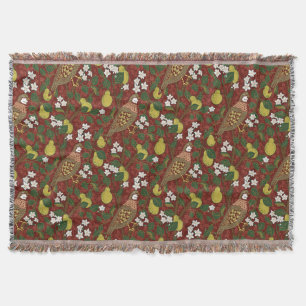 William Morris Christmas Throw Blanket
