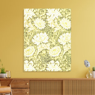William Morris Chrysanthemum Floral Pattern Canvas Print