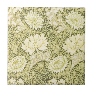 William Morris Chrysanthemum Floral Pattern Ceramic Tile