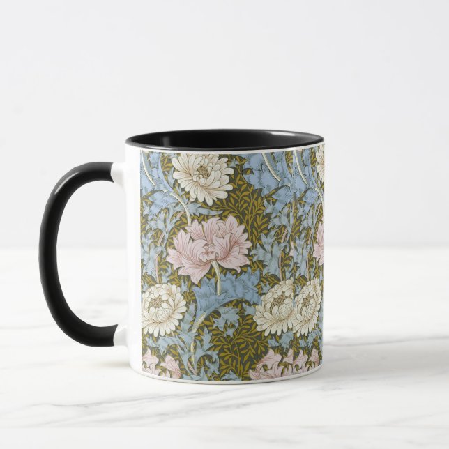  William Morris Chrysanthemum Floral Pattern Folia Mug (Left)