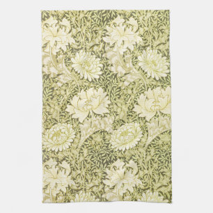 William Morris Chrysanthemum Floral Pattern Kitchen Towel