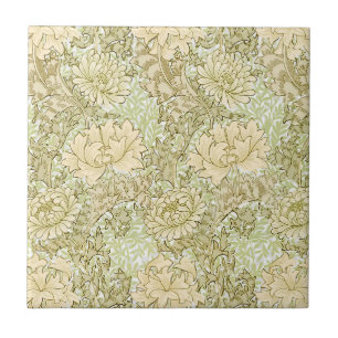 William * Morris Chrysanthemum Flowers  Ceramic Tile
