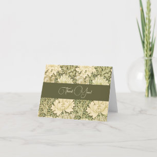 William Morris Chrysanthemum Letterpress Thank You Card