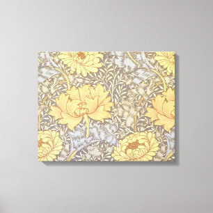 William Morris Chrysanthemum Mum Flowers Canvas Print