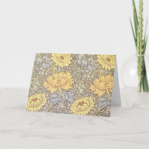 William Morris Chrysanthemum Mum Flowers Card