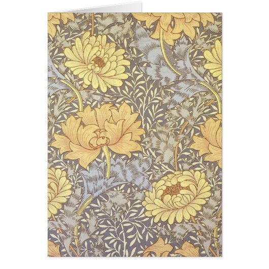 William Morris Chrysanthemum Mum Flowers Cards (Front)