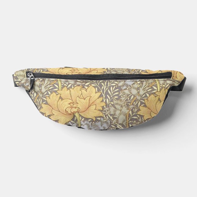 William Morris Chrysanthemum Mum Flowers Fanny Pack (Lay Down)
