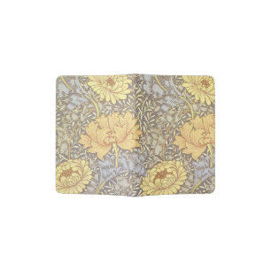 William Morris Chrysanthemum Mum Flowers Passport Holder