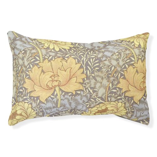 William Morris Chrysanthemum Mum Flowers Pet Bed