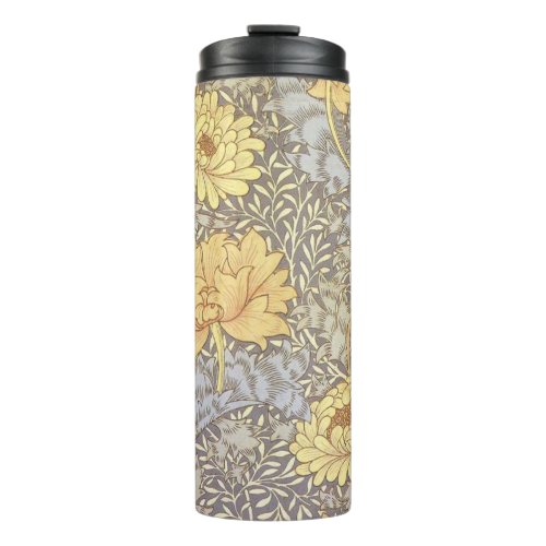 William Morris Chrysanthemum Mum Flowers Thermal Tumbler