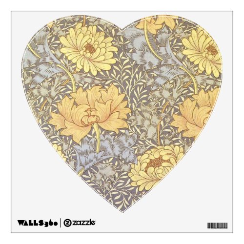 William Morris Chrysanthemum Mum Flowers Wall Decal