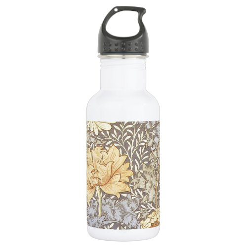 William Morris Chrysanthemum Mum Flowers Water Bottle