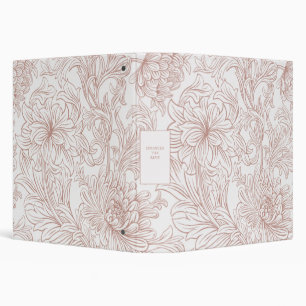 William Morris Chrysanthemum Pattern 3 Ring Binder