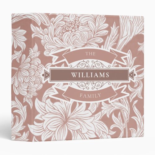 William Morris Chrysanthemum Pattern 3 Ring Binder