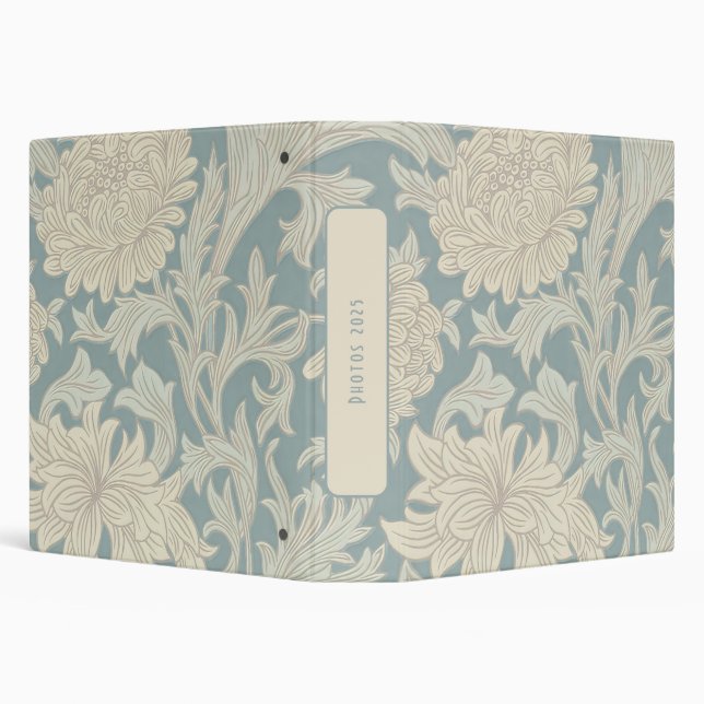 William Morris Chrysanthemum Pattern 3 Ring Binder (Background)