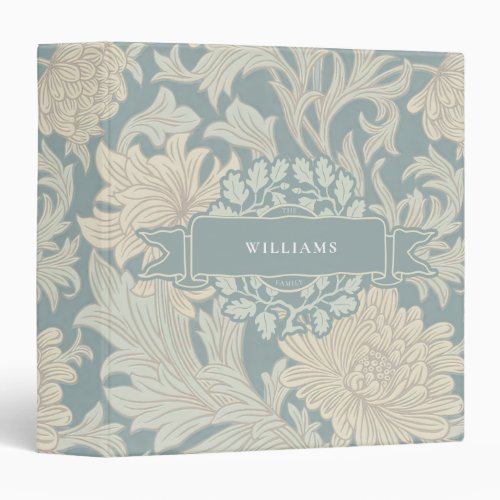 William Morris Chrysanthemum Pattern 3 Ring Binder