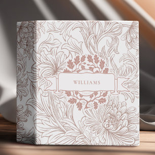 William Morris Chrysanthemum Pattern 3 Ring Binder