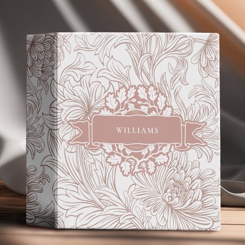 William Morris Chrysanthemum Pattern 3 Ring Binder