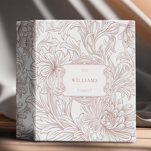 William Morris Chrysanthemum Pattern 3 Ring Binder