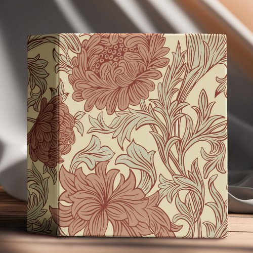 William Morris Chrysanthemum Pattern 3 Ring Binder