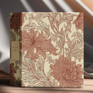 William Morris Chrysanthemum Pattern 3 Ring Binder