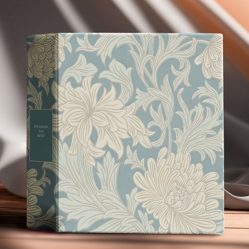 William Morris Chrysanthemum Pattern 3 Ring Binder