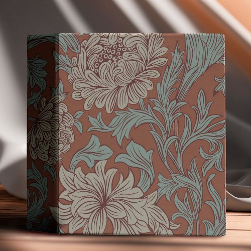 William Morris Chrysanthemum Pattern 3 Ring Binder