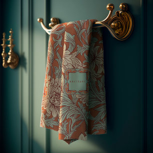 William Morris Chrysanthemum Pattern Bath Towel Se