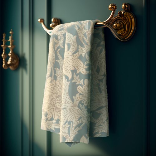 William Morris Chrysanthemum Pattern Bath Towel Set