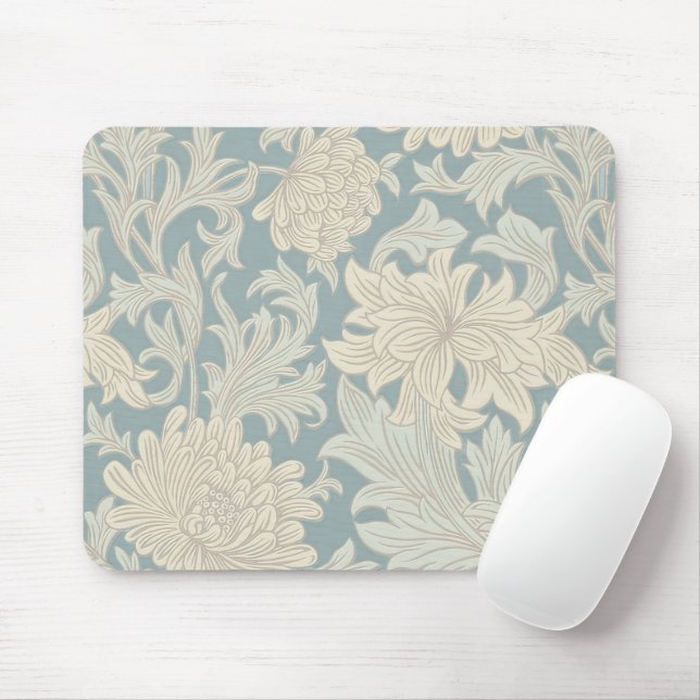 William Morris Chrysanthemum Pattern Mouse Pad (With Mouse)