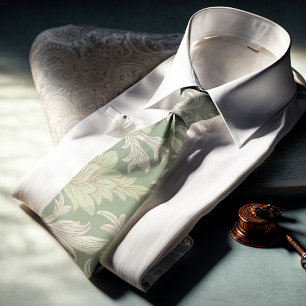 William Morris Chrysanthemum Pattern Neck Tie