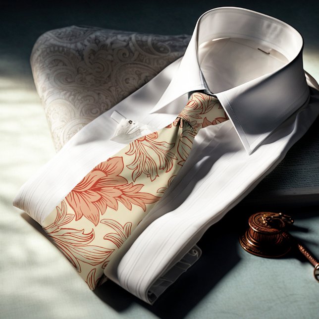 William Morris Chrysanthemum Pattern Neck Tie (Creator Uploaded)