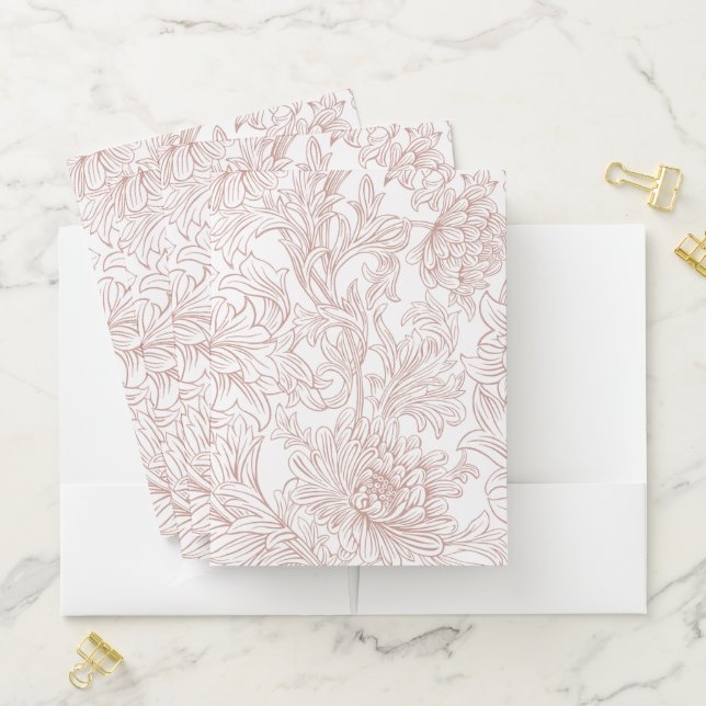 William Morris Chrysanthemum Pattern Pocket Folder (In Situ)