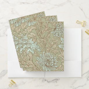 William Morris Chrysanthemum Pattern Pocket Folder