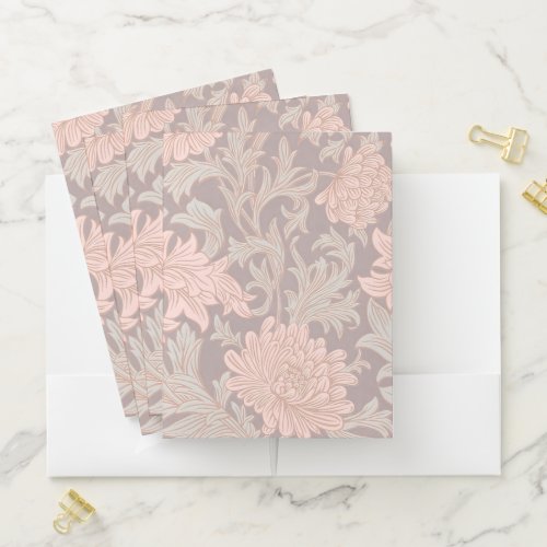 William Morris Chrysanthemum Pattern Pocket Folder