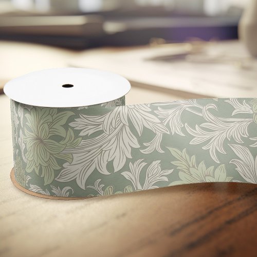 William Morris Chrysanthemum Pattern Satin Ribbon