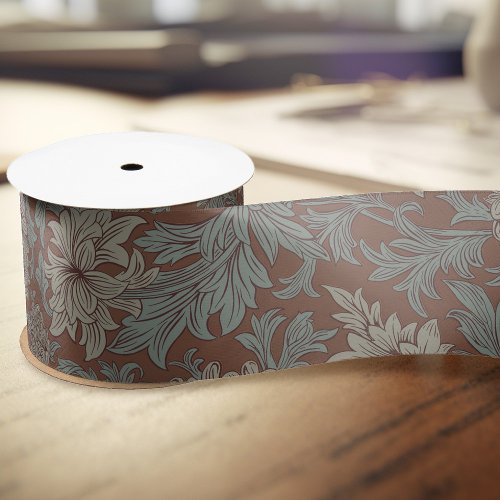 William Morris Chrysanthemum Pattern Satin Ribbon