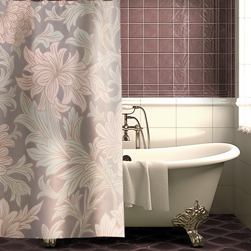 William Morris Chrysanthemum Pattern Shower Curtai Shower Curtain