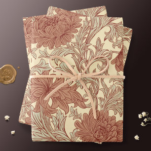 William Morris Chrysanthemum Pattern Wrapping Pape Paper Sheets