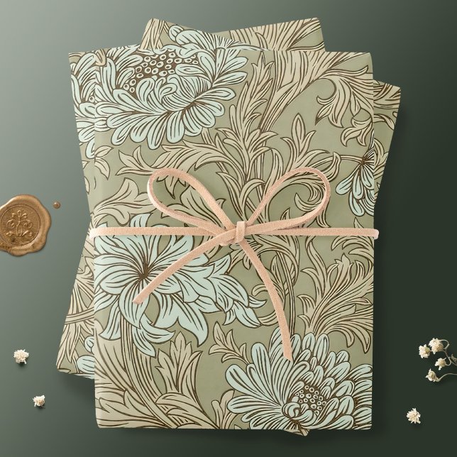 William Morris Chrysanthemum Pattern Wrapping Pape Paper Sheets (Creator Uploaded)