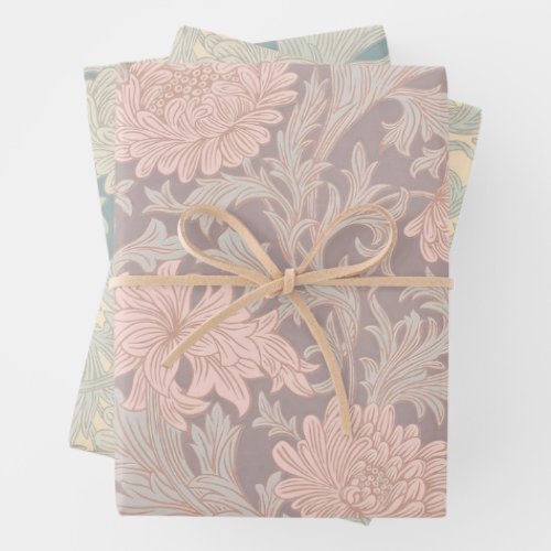 William Morris Chrysanthemum Pattern Wrapping Pape Wrapping Paper Sheets