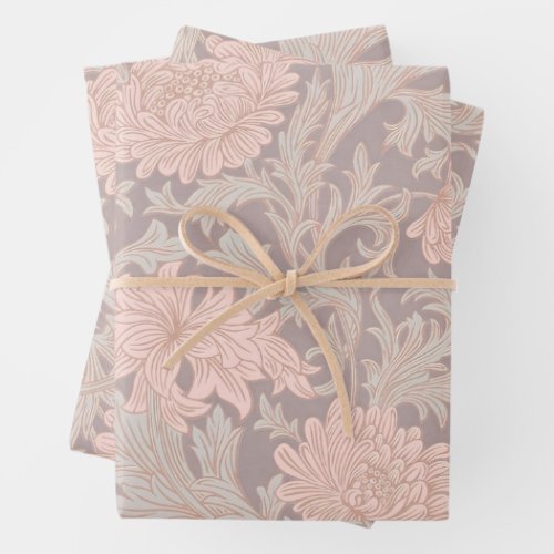 William Morris Chrysanthemum Pattern Wrapping Pape Wrapping Paper Sheets