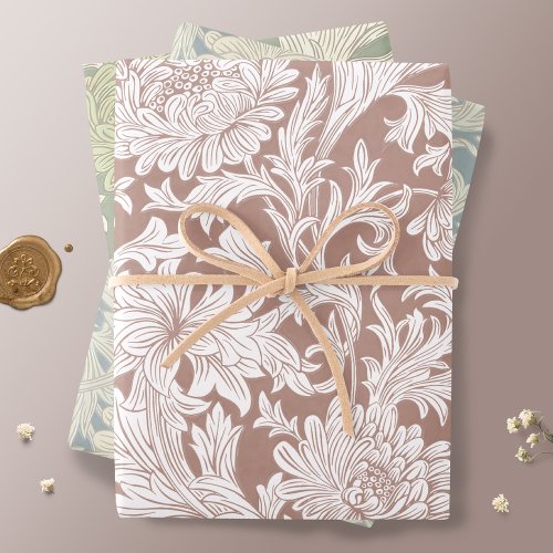 William Morris Chrysanthemum Pattern Wrapping Pape Wrapping Paper Sheets