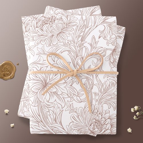 William Morris Chrysanthemum Pattern Wrapping Pape Wrapping Paper Sheets